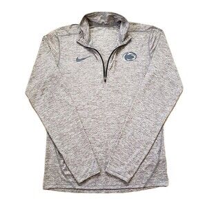 Nike Dri-Fit Penn State Nittany Lions Size Small Mens Quarter Zip Gray PSU NCAA